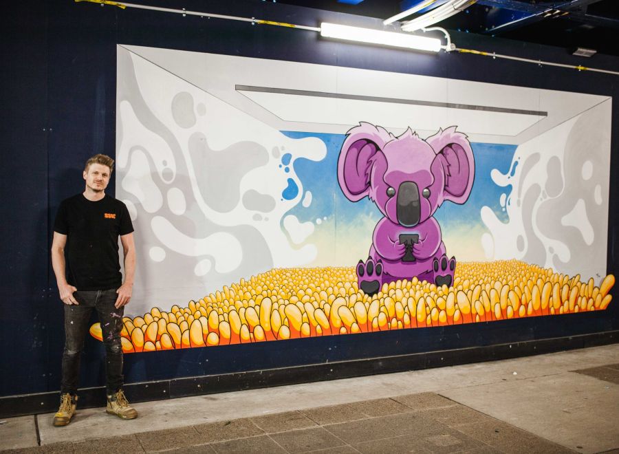 Chris Mangos for Brisbane Street Art Festival 2020 (BSAF 2020)