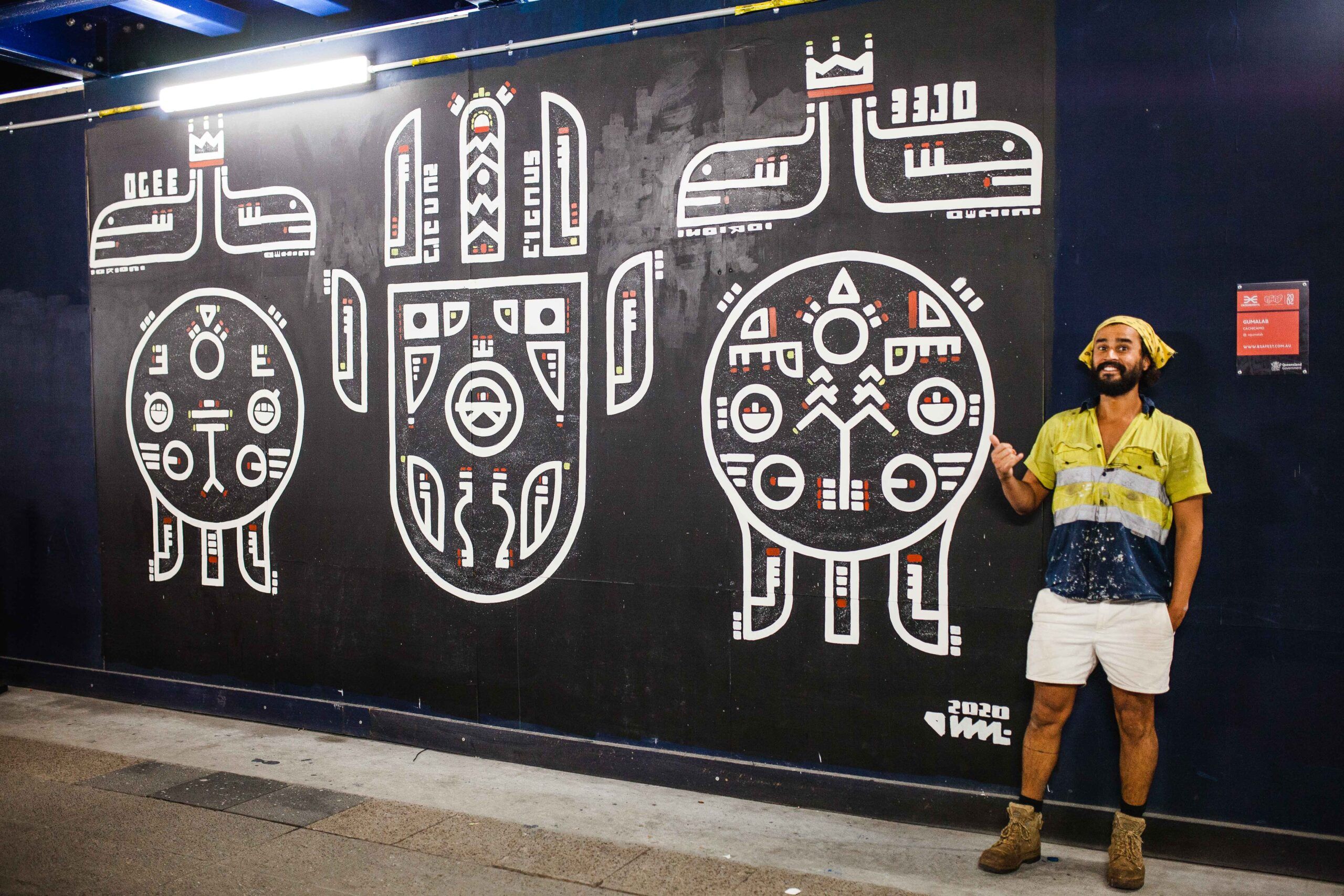 Gumalab for Brisbane Street Art Festival 2020 (BSAF 2020)