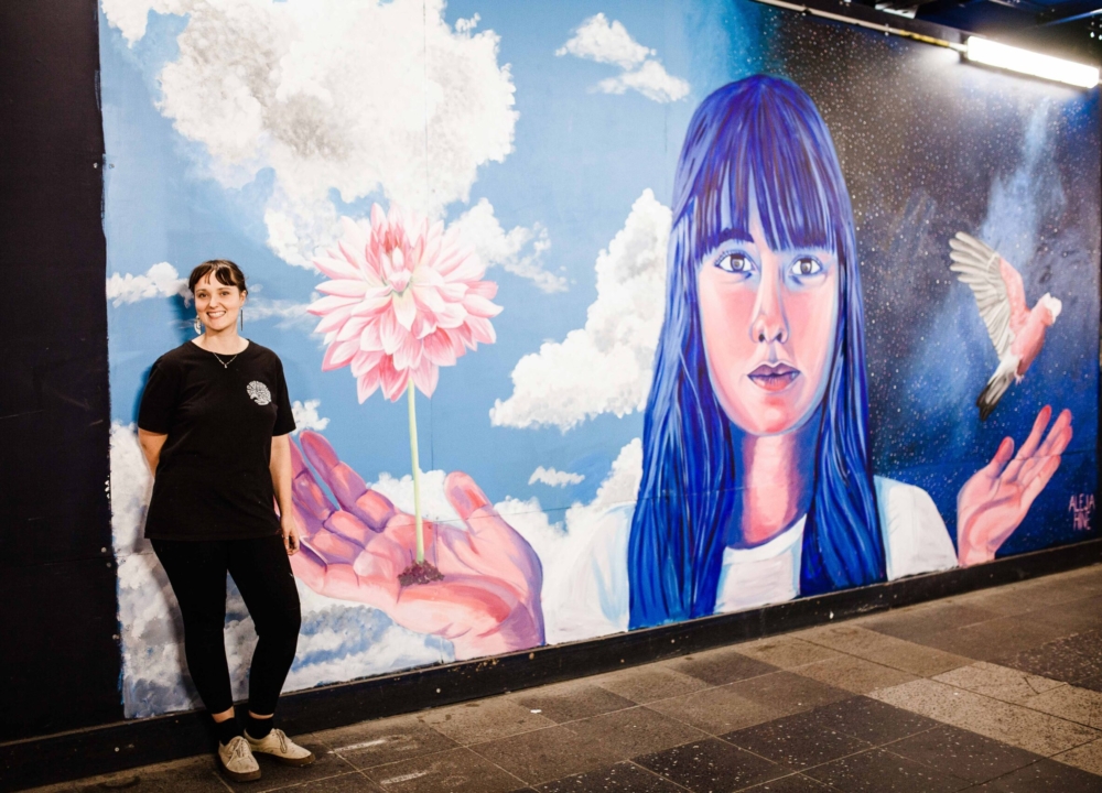 Aleja Hine for Brisbane Street Art Festival 2020 (BSAF 2020)